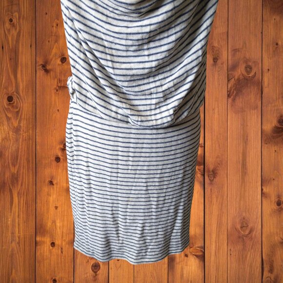 Anthropologie Weston Wear Women's Small Sleeveless Striped Cowl Neck Dress - Picture 6 of 9